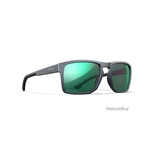 Lunettes polarisantes WILEY X Founder captivate polarized green mirror amber / matte graphite frame