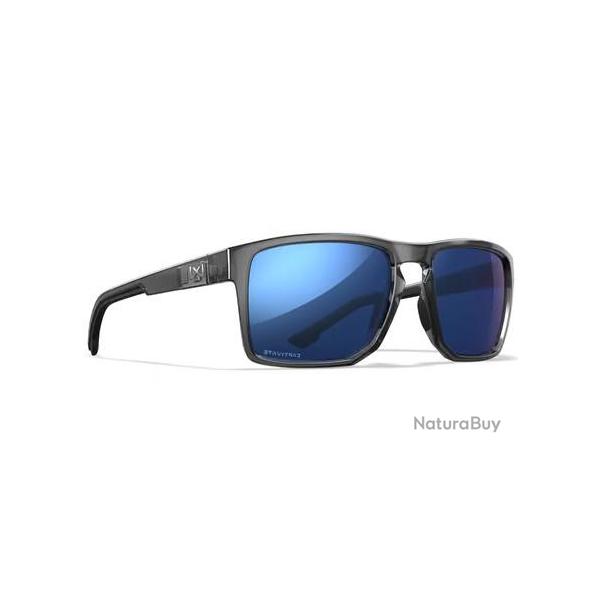 Lunettes polarisantes WILEY X Founder captivate polarized green mirror grey / gloss cristak grey fra