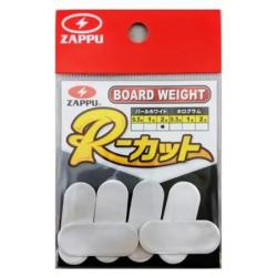 Plomb autocollant ZAPPU Board weight-R-cut Pearl white 4g