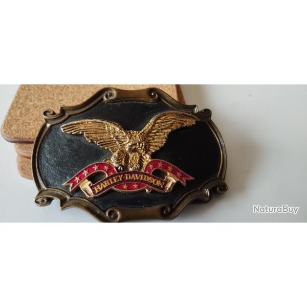 Boucle de ceinture Harley Davidson vintage 1978 Rain Tree (Paintree)