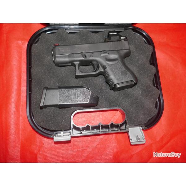 Glock 26 Gen 3 en 9x19mm avec Point rouge HOLOSUN HS507K X2