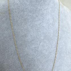 Chaine neuve en vermeil (argent plaqu&eacute; or) - 52 cm - collier maille figaro