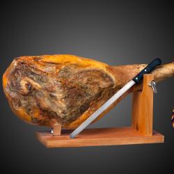 Jambon entier Serrano Bodega avec support et couteau