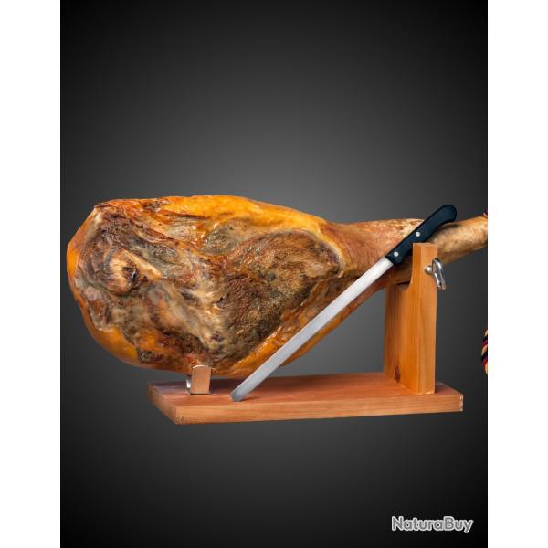 Jambon entier Serrano Bodega avec support et couteau
