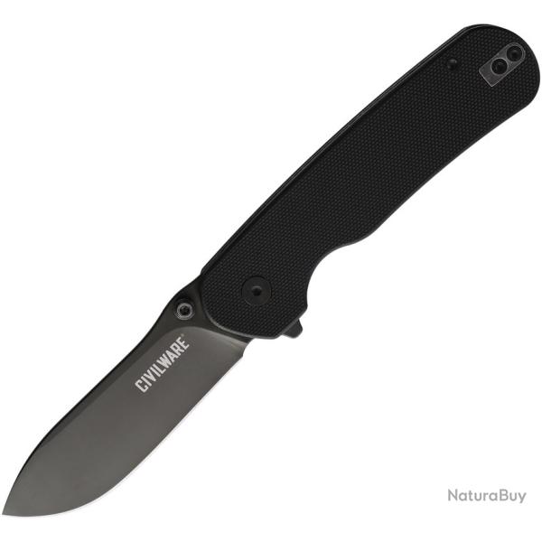 Couteau Pliant Toor General Lame Acier 14C28N Manche G10 Noir Linerlock TR84352