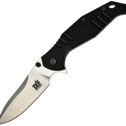 Couteau Pliant SKIF Knives Adventure Lame Acier 9Cr18MoV Manche G10 Noir Framelock SKF424SE