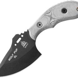 Couteau Fixe TOPS Wolf Pup XL Lame Acier 1095 Manche Micarta Noir &Eacute;tui Kydex TPWP011