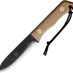 Couteau Fixe Svord Bushcrafter Lame Acier Carbone Manche Bois Blanc &Eacute;tui Cuir SVBC1