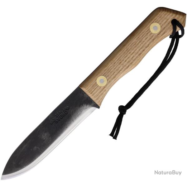 Couteau Fixe Svord Bushcrafter Lame Acier Carbone Manche Bois Blanc �tui Cuir SVBC1