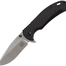 Couteau Pliant SKIF Knives Sturdy Lame Acier 9Cr18MoV Manche G10 Noir Framelock SKF420SE