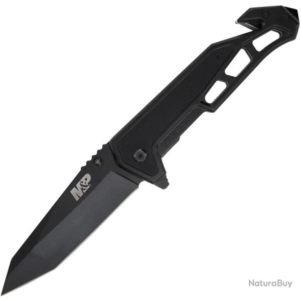 Couteau Pliant Smith & Wesson Border Guard A/O Lame Inox Tanto Manche G10 Noir Linerlock SW1160826