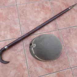 canne athypique porte carte officier fer zingu&eacute; lib&eacute;ration 14 18 ww1 39 45 ww2 Alpenstock 92cm