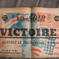 WW2 FRANCE JOURNAL FRANCAIS" LIBERATION EDITION VICTOIRE 8 MAI 1945 " &Eacute;POQUE ARMISTICE 39-45 be