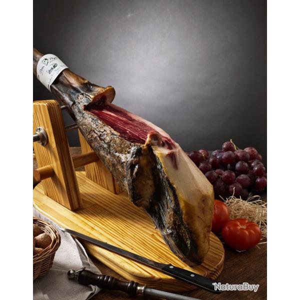 Jambon entier Bellota 50% ib�rique avec support et couteau