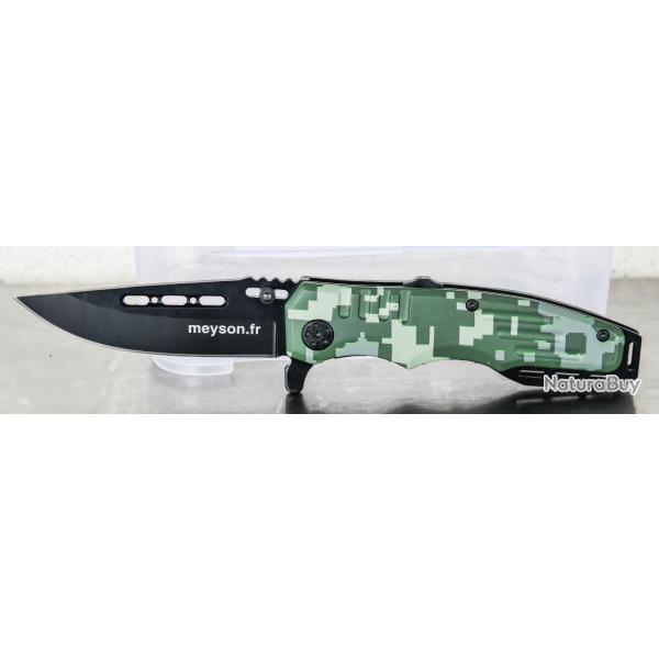 Couteau de survie pliant MEYSON Army Green