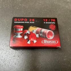 CARTOUCHE/MUNITION A BALLE Expansive DUPO 28 Ddupleks CAL.12/76 MAGNUM PAR 15