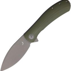 Couteau Pliant Trollsky Mandu XL Lame Acier D2 Manche G10 Vert Olive Linerlock PKM003XL