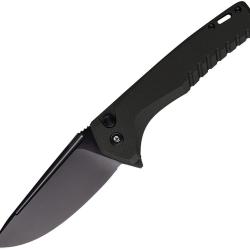 Couteau Pliant Tekto Knives F3 Charlie Lame Acier D2 Manche G10 Noir Button Lock TKTF3GBKBK1