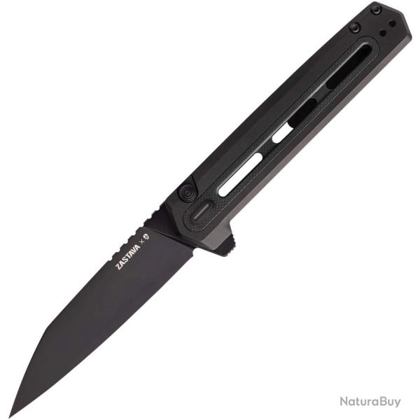 Couteau Pliant Tekto Knives F4 Echo Lame Acier CPM-S35VN Manche Aluminium et G10 Noir TKTF4RGBKS35