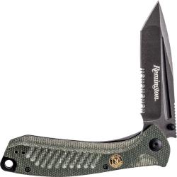 Couteau Pliant Remington EDC Lame Inox Tanto Manche Micarta Vert Linerlock R15735