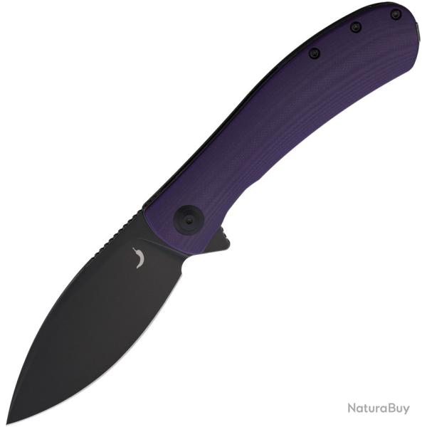 Couteau Pliant Trollsky Mandu XL Pur Lame Acier D2 Manche G10 Violet Linerlock PKM005XL