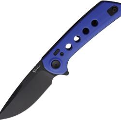 Couteau Pliant Reate Knives PL-XF Lame Acier Nitro-V Manche G10 Bleu Pivot Lock REAPLXF14