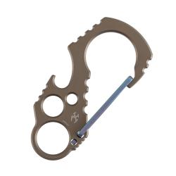 Mousqueton Porte-Cl&eacute;s D&eacute;capsuleur Kansept Carabiner Titane Bronze C011A4