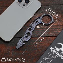 Multi-Outil Pied-de-Biche D&eacute;capsuleur Tournevis Cl&eacute;s Hexa Kansept PryMate Titane Violet G008A4