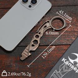 Multi-Outil Pied-de-Biche D&eacute;capsuleur Tournevis Cl&eacute;s Hexa Kansept PryMate Titane Bronze G008A6