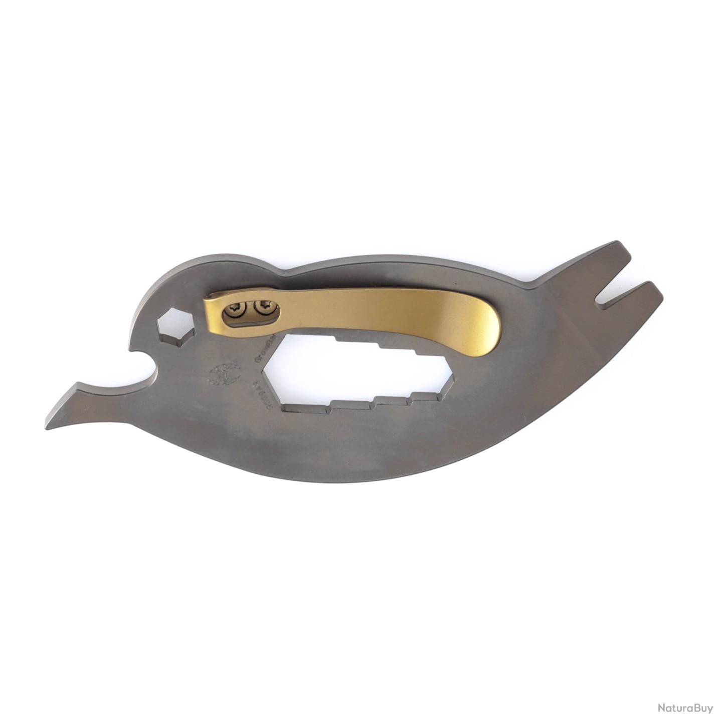 Crobwar Pied-de-Biche Clé Plate Décapsuleur Kansept CrowBar Titane Bronze ...