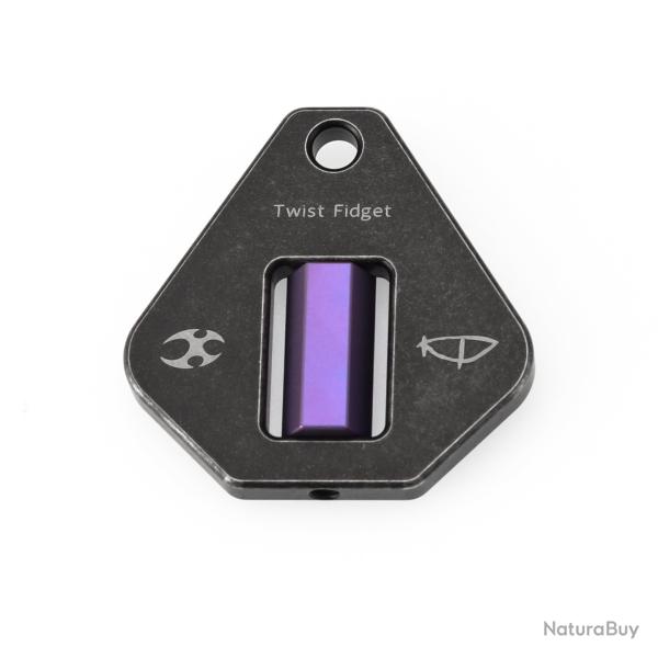 Fidget Spinner Anti-Stress Kansept Twister Titane Noir et Violet G012A3