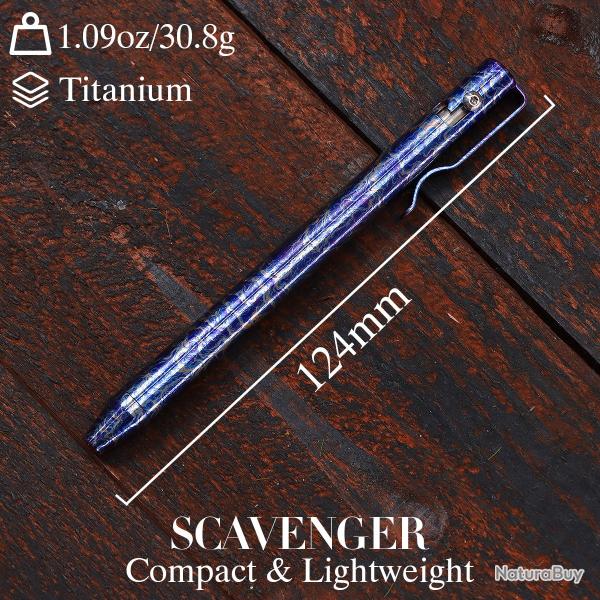Stylo � Bille Bolt Action Kansept Scavenger Titane Lightning Strike G013H2
