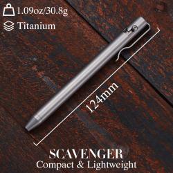 Stylo &agrave; Bille Bolt Action Kansept Scavenger Titane Microbill&eacute; G013H3