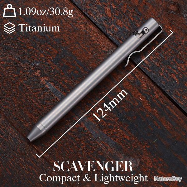 Stylo � Bille Bolt Action Kansept Scavenger Titane Microbill� G013H3