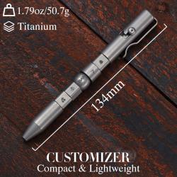 Stylo &agrave; Bille Bolt Action Personnalisable Kansept Customizer Titane Blackwash Jackpot G013P1