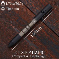 Stylo &agrave; Bille Bolt Action Personnalisable Kansept Customizer Titane Bronze Jackpot G013P4