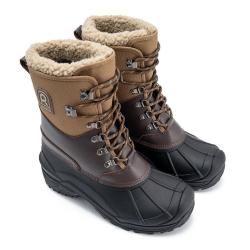Bottes fourr&eacute;es Hudson marron  polaire rouchette 43