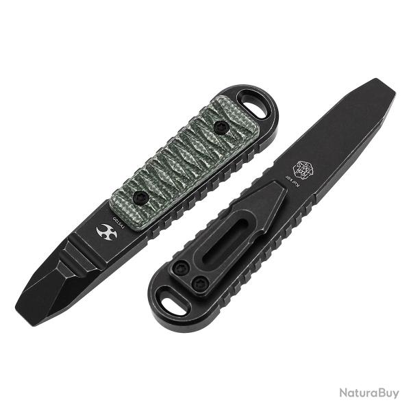 Mini Pied-de-Biche de Poche � Clip Kansept Kursor Titane et Micarta Vert G015A1
