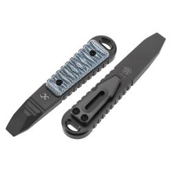 Mini Pied-de-Biche de Poche &agrave; Clip Kansept Kursor Titane et Micarta Bleu G015A3
