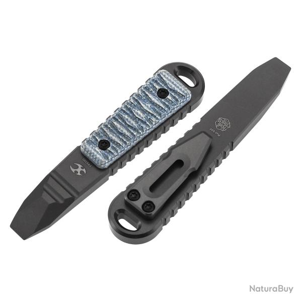 Mini Pied-de-Biche de Poche � Clip Kansept Kursor Titane et Micarta Bleu G015A3