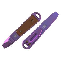 Mini Pied-de-Biche de Poche &agrave; Clip Kansept Kursor Titane Violet et PEI G015C1