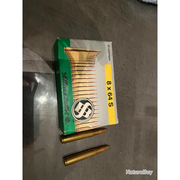 Boite de 20 cartouches Sellier et Bellot calibre 8X64 S