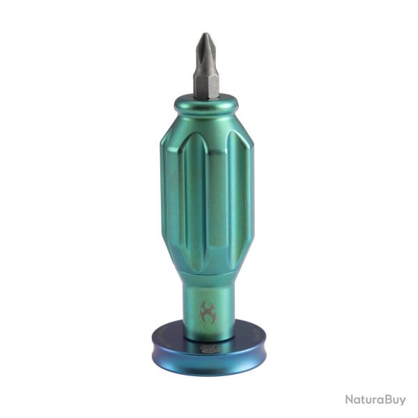 Tournevis de Paume 10 Embouts Kansept Drive-R-Saurus Titane Vert G018P2