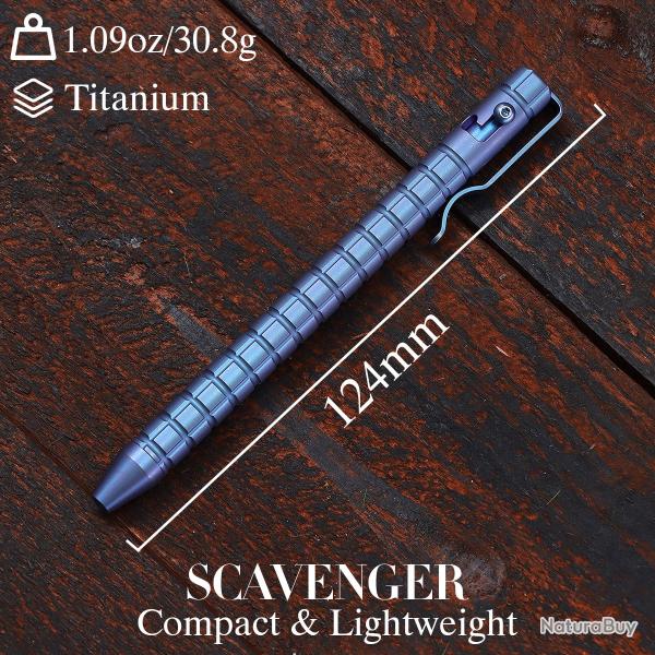 Stylo � Bille Bolt Action Kansept Scavenger Titane Bleu Frag G013H5