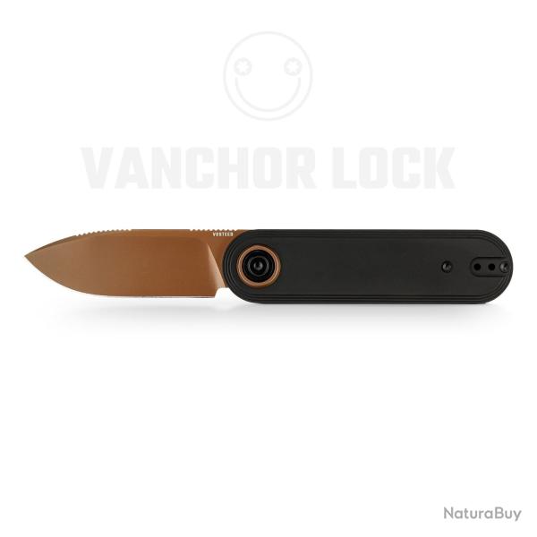 Couteau Vosteed Corgi V V Lame Acier 154CM Manche Alu Noir Vanchor Lock VOSA5101