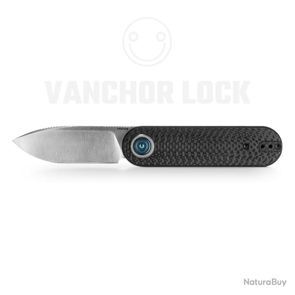 Couteau Vosteed Corgi V V Lame Acier 154CM Manche Carbone Noir Vanchor Lock VOSA5104