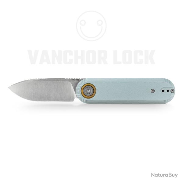 Couteau Vosteed Corgi V V Lame Acier Nitro-V Manche Alu Bleu clair Vanchor Lock VOSA5110