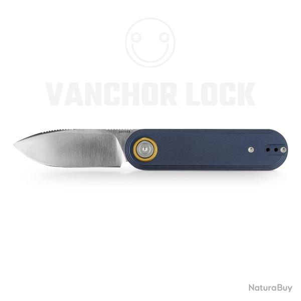 Couteau Vosteed Corgi V V Lame Acier 154CM Manche Alu Bleu ardoise Vanchor Lock VOSA5103