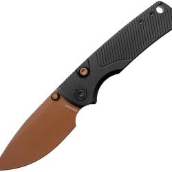 Couteau Pliant Vosteed Porcupine TiSlim Lame Acier 154CM Manche Titane Noir Top Liner Lock VOSA4802