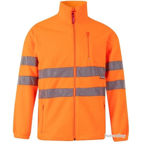 Promo! Vest Polaire Haute Visibilit� Orange Pour Homme Taille XXXL